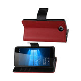 REIKO MICROSOFT LUMIA 650 3-IN-1 WALLET CASE IN RED