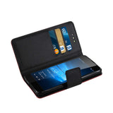 REIKO MICROSOFT LUMIA 650 3-IN-1 WALLET CASE IN RED