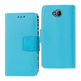 REIKO MICROSOFT LUMIA 650 WALLET CASE WITH INNER ZEBRA PRINT IN BLUE