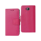 REIKO MICROSOFT LUMIA 650 WALLET CASE WITH INNER ZEBRA PRINT IN HOT PINK