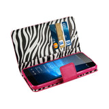 REIKO MICROSOFT LUMIA 650 WALLET CASE WITH INNER ZEBRA PRINT IN HOT PINK