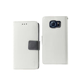 REIKO SAMSUNG GALAXY S6 EDGE 3-IN-1 WALLET CASE IN WHITE