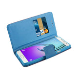 REIKO SAMSUNG GALACY A3 3-IN-1 WALLET CASE IN PURPLE