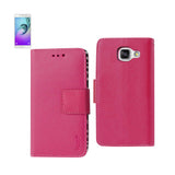 REIKO SAMSUNG GALACY A3 WALLET CASE WITH INNER ZEBRA PRINT IN HOT PINK