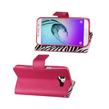 REIKO SAMSUNG GALACY A3 WALLET CASE WITH INNER ZEBRA PRINT IN HOT PINK