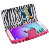REIKO SAMSUNG GALAXY A7 (2016) 3-IN-1 WALLET CASE WITH INNER ZEBRA PRINT IN HOT PINK