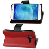 REIKO SAMSUNG GALAXY A8 3-IN-1 WALLET CASE IN RED