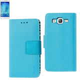 REIKO SAMSUNG GALAXY A8 3-IN-1 WALLET CASE WITH INNER ZEBRA PRINT IN BLUE
