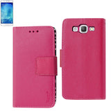 REIKO SAMSUNG GALAXY A8 3-IN-1 WALLET CASE WITH INNER ZEBRA PRINT IN HOT PINK