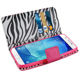 REIKO SAMSUNG GALAXY A8 3-IN-1 WALLET CASE WITH INNER ZEBRA PRINT IN HOT PINK