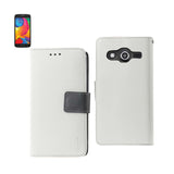 REIKO SAMSUNG GALAXY AVANT 3-IN-1 WALLET CASE IN WHITE