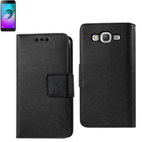 REIKO SAMSUNG GALAXY J3 3-IN-1 WALLET CASE IN BLACK