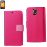 REIKO SAMSUNG GALAXY NOTE 3 3-IN-1 WALLET CASE IN HOT PINK
