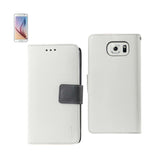 REIKO SAMSUNG GALAXY S6 3-IN-1 WALLET CASE IN WHITE