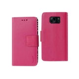 REIKO SAMSUNG GALAXY S7 WALLET CASE WITH INNER PRINT IN HOT PINK
