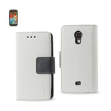 REIKO SAMSUNG GALAXY LIGHT 3-IN-1 WALLET CASE IN WHITE