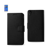 REIKO SONY XPERIA Z3V 3-IN-1 WALLET CASE IN BLACK