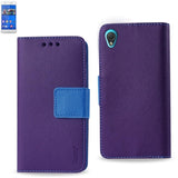 REIKO SONY XPERIA Z3V 3-IN-1 WALLET CASE IN PURPLE