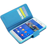 REIKO SONY XPERIA Z3V 3-IN-1 WALLET CASE IN PURPLE