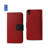 REIKO SONY XPERIA Z3V 3-IN-1 WALLET CASE IN RED