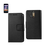 REIKO ZTE AXON PRO 3-IN-1 WALLET CASE IN BLACK