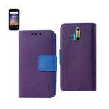 REIKO ZTE AXON PRO 3-IN-1 WALLET CASE IN PURPLE