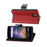 REIKO ZTE AXON PRO 3-IN-1 WALLET CASE IN RED