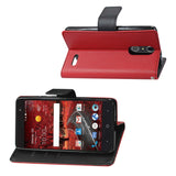 REIKO ZTE GRAND X4 3-IN-1 WALLET CASE IN RED