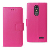 REIKO ZTE GRAND X4 WALLET CASE WITH INNER ZEBRA PRINT IN HOT PINK