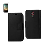 REIKO ZTE N817 3-IN-1 WALLET CASE IN BLACK