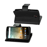 REIKO ZTE N817 3-IN-1 WALLET CASE IN BLACK