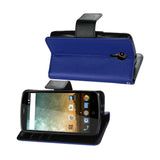 REIKO ZTE N817 3-IN-1 WALLET CASE IN NAVY