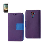 REIKO ZTE N817 3-IN-1 WALLET CASE IN PURPLE