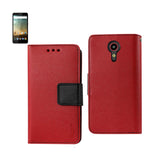 REIKO ZTE N817 3-IN-1 WALLET CASE IN RED