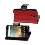 REIKO ZTE N817 3-IN-1 WALLET CASE IN RED