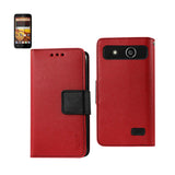 REIKO ZTE SPEED 3-IN-1 WALLET CASE IN RED