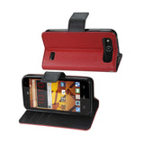 REIKO ZTE SPEED 3-IN-1 WALLET CASE IN RED