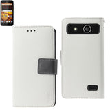 REIKO ZTE SPEED 3-IN-1 WALLET CASE IN WHITE
