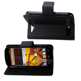 REIKO ZTE WARP SYNC 3-IN-1 WALLET CASE IN BLACK
