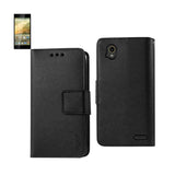 REIKO ZTE WARP ELITE 3-IN-1 WALLET CASE IN BLACK