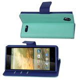 REIKO ZTE WARP ELITE 3-IN-1 WALLET CASE IN GREEN