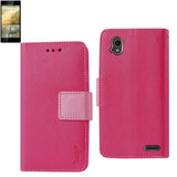 REIKO ZTE WARP ELITE 3-IN-1 WALLET CASE IN HOT PINK