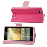 REIKO ZTE WARP ELITE 3-IN-1 WALLET CASE IN HOT PINK