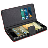 REIKO ZTE WARP ELITE 3-IN-1 WALLET CASE IN RED