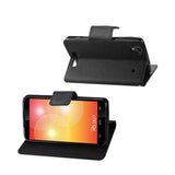 REIKO ZTE MAX 3-IN-1 WALLET CASE IN BLACK