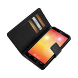 REIKO ZTE MAX 3-IN-1 WALLET CASE IN BLACK