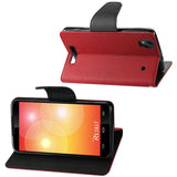 REIKO ZTE MAX 3-IN-1 WALLET CASE IN RED