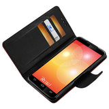 REIKO ZTE MAX 3-IN-1 WALLET CASE IN RED