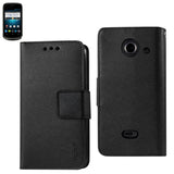 REIKO ZTE PRELUDE 2 3-IN-1 WALLET CASE IN BLACK