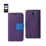 REIKO ZTE SONATA 2 3-IN-1 WALLET CASE IN PURPLE